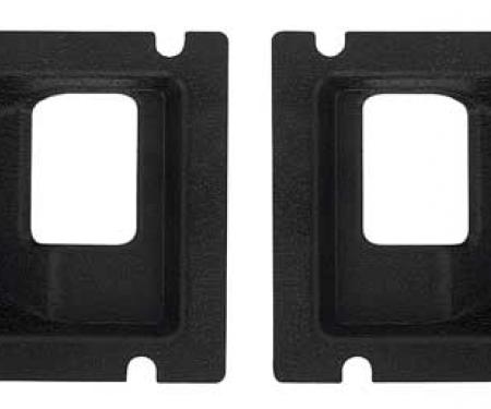 OER 1977-80 Chevy Pickup, Blazer, Suburban, Door Handle Cup Escutcheons, Black, Show-Quality, Pair 364373