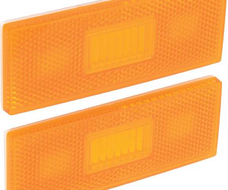 1970-71 Duster, GTX, Road Runner, Front Side Marker Lenses, Amber, Pair