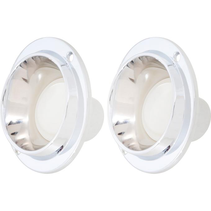 1964-70 Polara, Fury, Charger, Coronet, GTX, Road Runner, Console Lamp Lens & Bezel, Pair