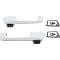 OER 1967-70 Dodge, Plymouth A, B-Body, Front Outer Door Handle Set, with Black Buttons MD4231