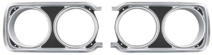 OER 1968 Plymouth, Belvedere, Road Runner, Satellite, GTX, Headlamp Bezel Set *MB9923