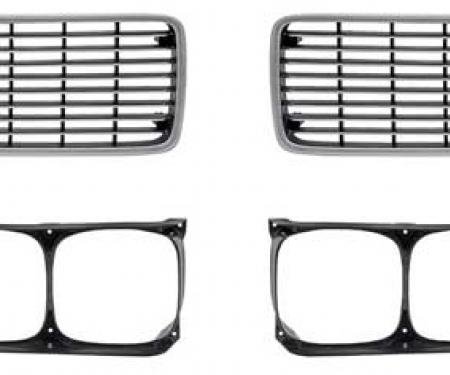 OER 1973-74 Dodge Charger Grill Set - Silver (Except SE Models) *MB9920