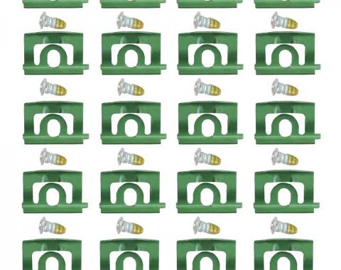 1968-70 Dodge Charger, Rear Window Molding Clip Set, 20 Piece Set