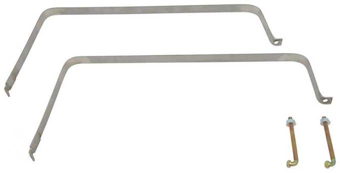 OER 1970-74 E-Body - Fuel Tank Mounting Strap Set - Stainless Steel (With Hardware) FT6110B
