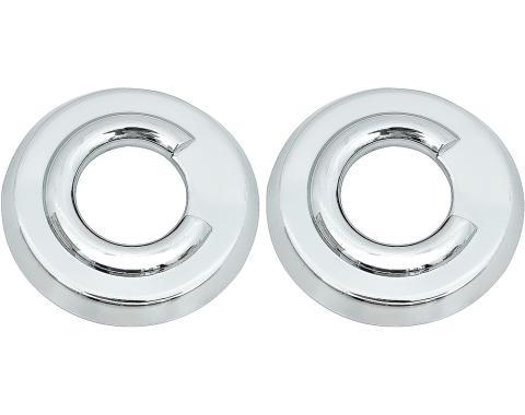 OER 1966-67 Charger Window Crank Handle Washers, Chrome, Pair MD35234