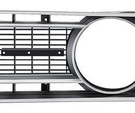 OER 1971 Charger Front Grill LH - Black/Silver 3442379