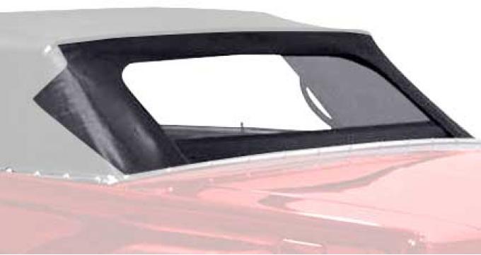1967-70 Dodge, Plymouth B-Body, Convertible Rear Window, Plastic Curtain, Crush Grain, Black