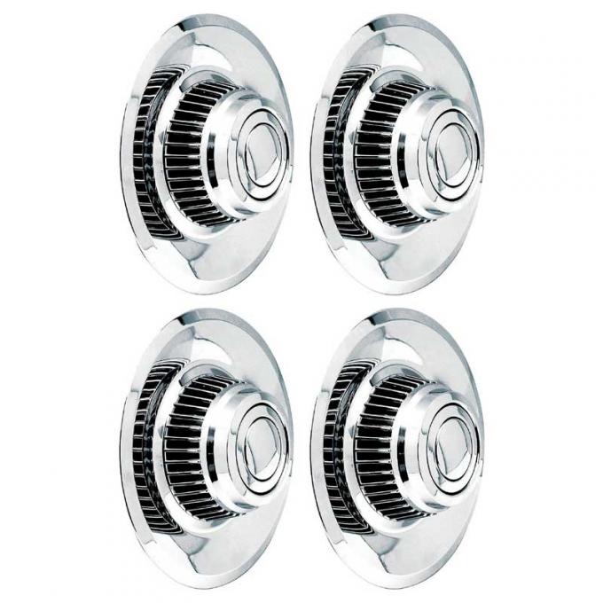 OER 4 Piece Short Chrome Rally Wheel Derby Cap *WR1012A