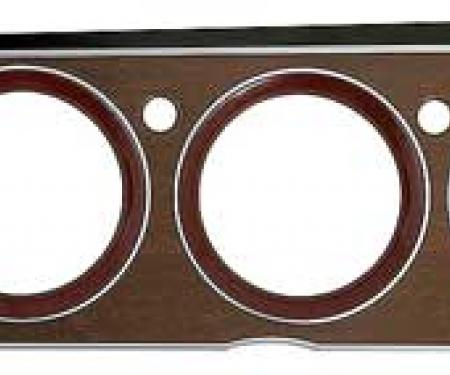 OER 1972-74 Mopar E-Body Woodgrain Rallye Gauge Bezel Set, Hardtop , 3 Switch ME1486