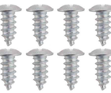 OER Molding Screw Set, Phillips Head, 8-18 x 3/8", 9/32" Diameter Washer Head, Silver Zinc, 8 Piece Set MA4749