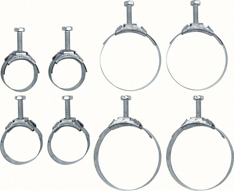 O Clamps Radiator 1959-72 GM, Radiator & Heater Hose Tower Clamp Set, Includes 5/8