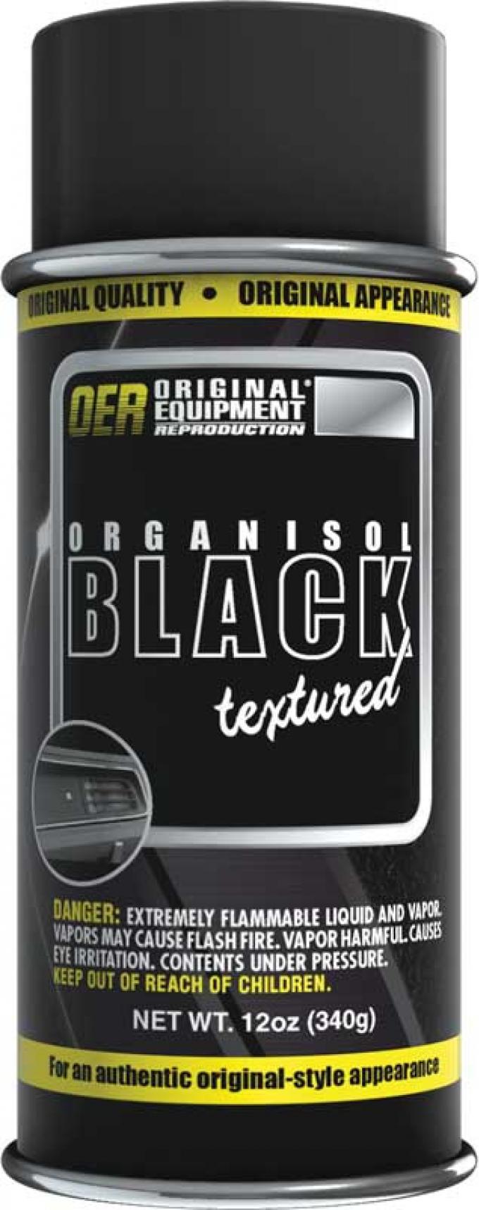 OER 1960-76 Mopar Textured Black Organisol Paint 16 Oz Aerosol Can K89185