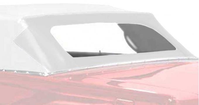 OER 1967-70 Dodge, Plymouth B-Body, Convertible Rear Window, Plastic Curtain, Crush Grain, White MB230801