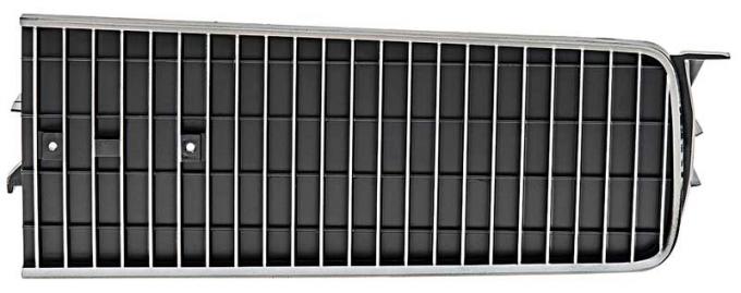 OER 1968 Dodge Charger, Headlamp Door, Silver Vertical Ribs, Silver Surround Accent, LH 2786373