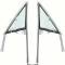 OER 1968-70 Charger, Coronet, GTX, Road Runner Satellite Hardtop, Vent Window Assemblies, Tinted, RH and LH, Pair MB280940T