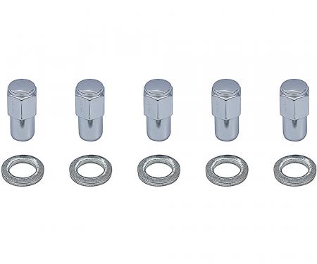 OER 1960-72 Dodge, Plymouth A Body, Cragar S/S Wheel Lug Nut Set, 7/16", RH Thread, 5 Piece Set MA1808