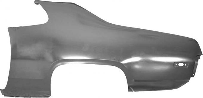 OER 1972 Plymouth B-Body, Complete Quarter Panel, LH, EDP Coated MM1343A