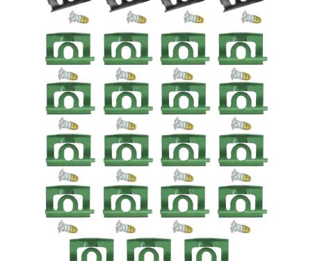 1968-76 Dodge Dart, Plymouth Scamp, Front Windshield Molding Clip Set, 23 Piece Set