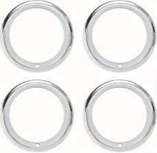 OER 14" Stainless Steel 2-7/8" Deep Step Lip Rally Wheel Trim Ring Set for Reproduction Wheels 545910