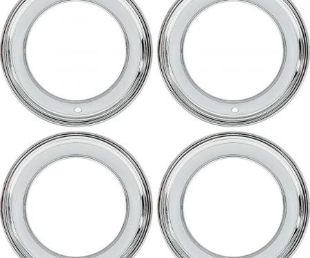 OER 1969-76 Mopar A-B-E Bodies With California Chrome 15 X 7" Or 15 X 8" Trim Wheel Ring Set (3" Deep) MP500668