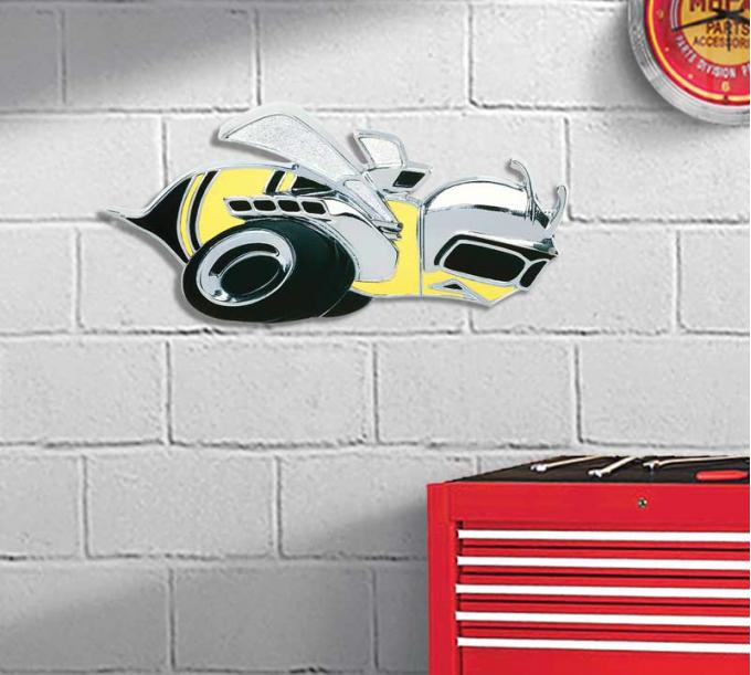 OER Photorealistic Metal Sign, Super Bee Logo, Measures 14" X 7" PS500102