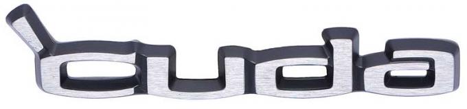 1970-74 Plymouth, "Cuda" Front Fender and Tail Panel Emblem, with Adhesive Backing