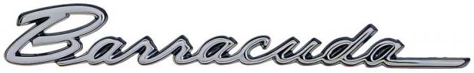 1968, 1970 Plymouth Barracuda, "Barracuda" Front Fender Emblem, Mopar Licensed