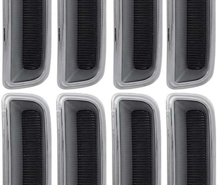 1971 Plymouth Cuda, Front Fender Gill Insert Set, 8 Piece Set