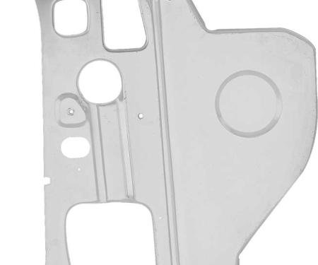 OER 1970-74 Barracuda, Cuda, Challenger, Inner Cowl Side Hinge Panel, Drivers Side, Weld Thru Coated MM1896W