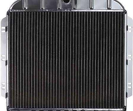 1960-62 Chevrolet Truck, 4 Row Radiator, High Efficiency Core, Copper/Brass, L6 or V8, with AT, (19-1/4" x 23-1/2" x 2-5/8" Core)