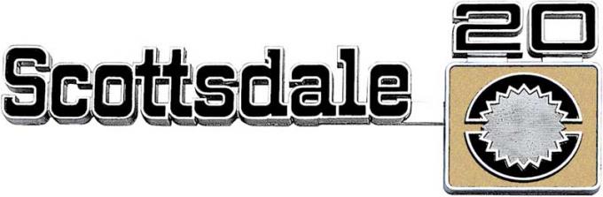 OER 1975-80 Chevrolet Truck "Scottsdale 20" Front Fender Emblem 349691