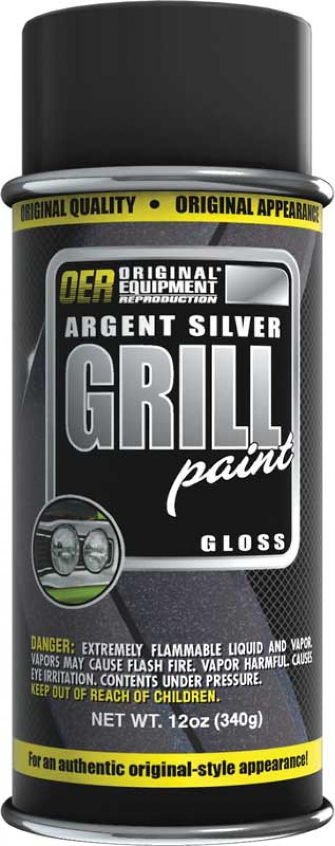 OER 1960-76 Dodge, Plymouth, Light Argent Silver Grill Paint, Satin, 16 Oz. Aerosol Can (Net Wt. 12 Oz.) K89188