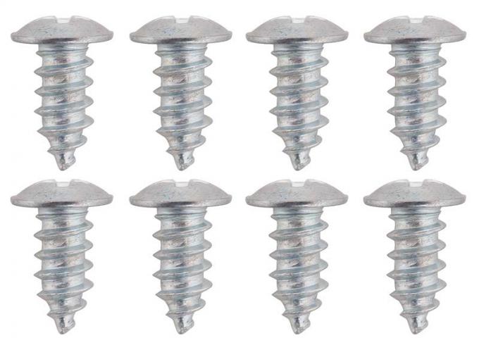 OER Molding Screw Set, Phillips Head, 8-18 x 3/8", 9/32" Diameter Washer Head, Silver Zinc, 8 Piece Set MA4749