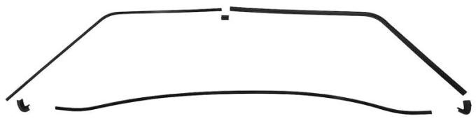 OER 1968-70 Dodge Coronet, Interior Rear Window Molding Set, 6 Piece Set MB1506