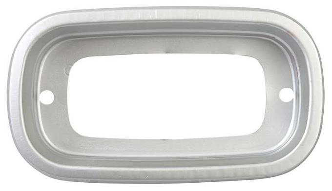 OER 1960-66 GM Truck Fleetside Tail Light Bezel - Silver CT25675