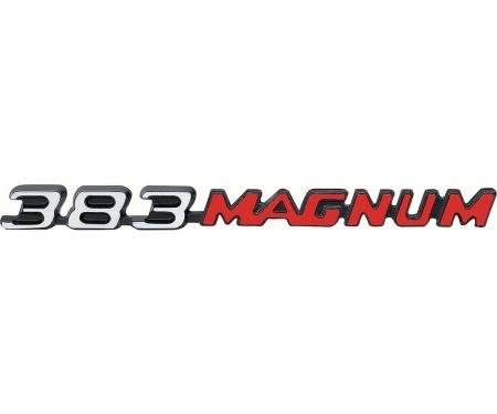 1970-71 Dodge Challenger, 383 Magnum Hood Emblem, Mopar Licensed