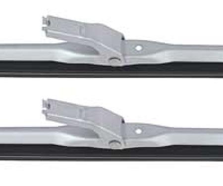 1966-70 Dodge, Plymouth, Wiper Blade Set, 16" Bayonet Style, ANCO Style, Long Frame, Satin, Pair