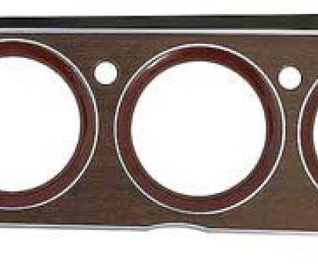 OER 1972-74 Mopar E-Body Woodgrain Rallye Gauge Bezel Set , Hardtop , 4 Switch ME1487