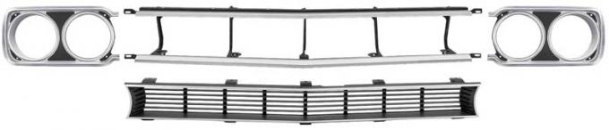 OER 1968 Plymouth Sport Satellite, GTX Grill Set With Headlamp Bezels *MB9927