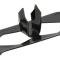 OER 1966-71 Chrysler, Dodge, Plymouth, Hood Insulation Clip, Black Metal 1-3/4" x 1/2", Each MD8050
