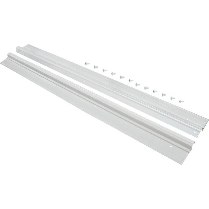 1967-76 Dart, Duster, Barracuda, Valiant, Door Sill Plates, 2-Door, w/Hardware, Pair