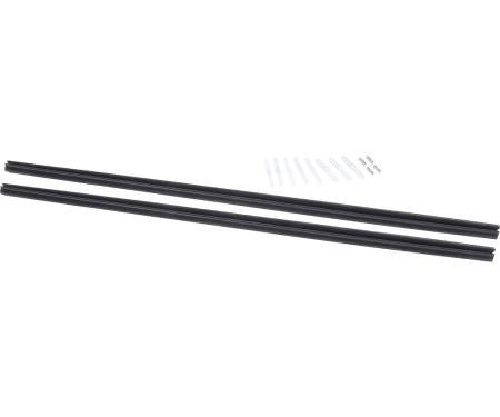 OER 1967-74 Chrysler, Dodge, Plymouth, A, B, C Body, Front Door Glass Channel Seals, with Clips, Pair MN3104