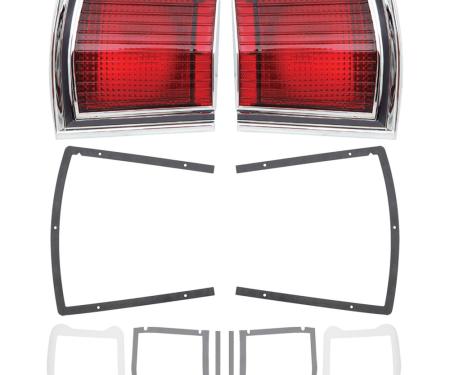 1967 Dodge Dart, Tail Lamp Assemblies, with Gaskets, Preassembled, Pair