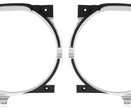 OER 1969 DART HEADLAMP BEZELS PAIR *881128