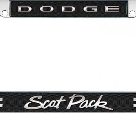OER Black/Silver Dodge Scat Pack License Plate Frame LF152098