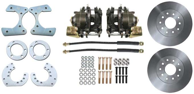 1960-76 Dodge, Plymouth, Rear Disc Brake Conversion Kit, For 8-3/4" Rear End, Standard 11" Rotors, Rubber Hoses