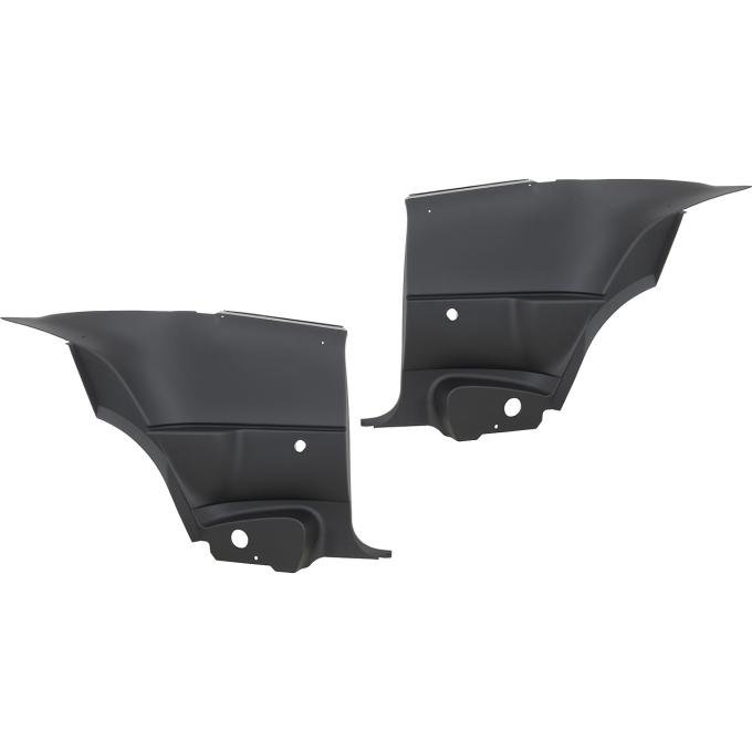 1970-74 Dodge Challenger, Interior Rear Side Panels, Black, Pair