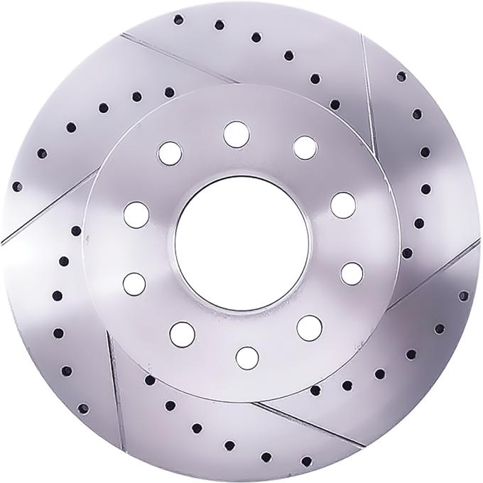 OER 1962-72 Dodge, Plymouth A, B, E-Body Rear Disc Brake Cinverted Models, Brake Rotor, Rear, 11" Diameter, 5x4" and 5x4.5"Lug Pattern, Drilled and Slotted, RH MN5568BR