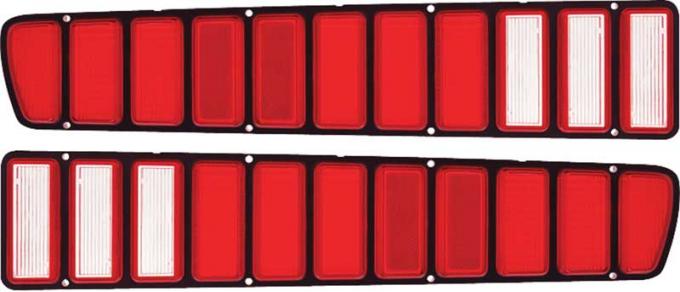 OER 1973-74 Dodge Charger Tail Lamp Lenses Without Silver accent MB5983