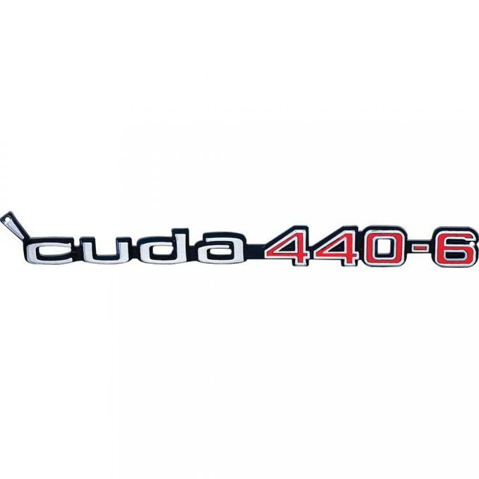 OER Photorealistic Metal Sign, 'Cuda 440-6 Logo, Measures 20" X 2" PS500109